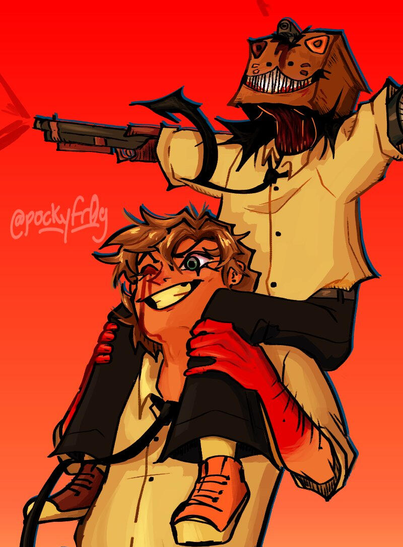 Ranboo and Cuptoast, Chainsaw Man Inspired Fanart